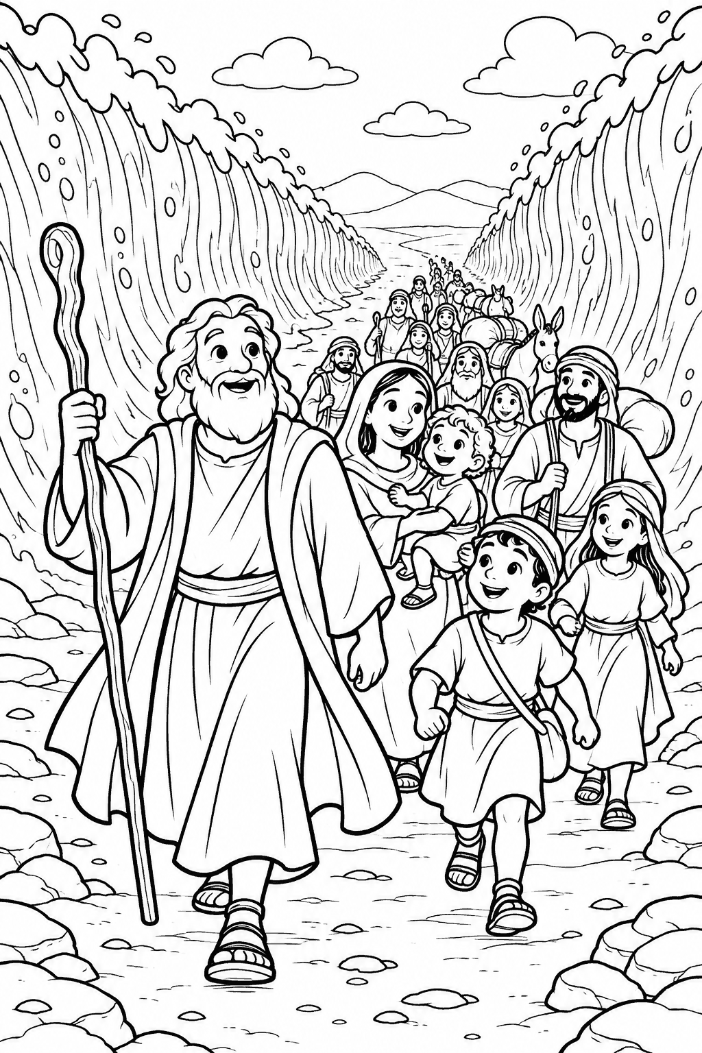 Desenho para colorir: A travessia do mar