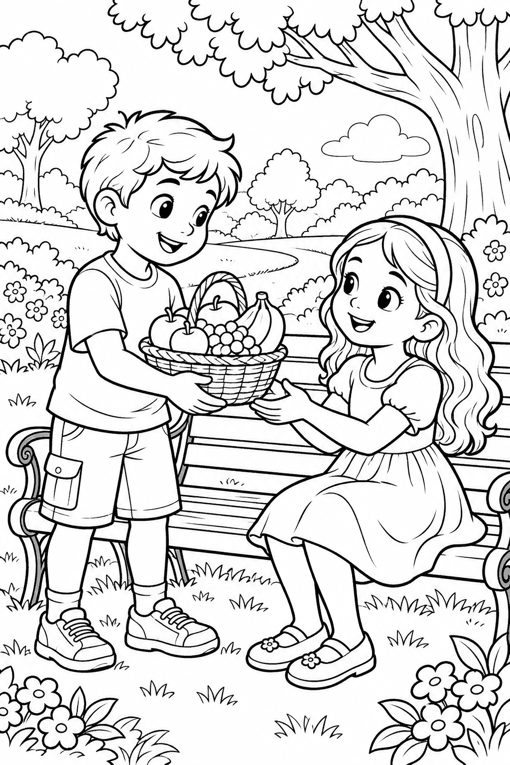 Desenho para colorir: Amor ao próximo